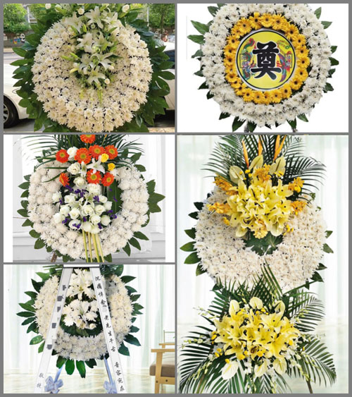 广东广州市花都区花东镇九一村花圈速递